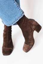 Suede Heeled Ankle Boots