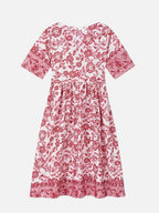 Floral V-Neck Midi Dress