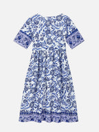 Floral V-Neck Midi Dress