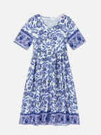 Floral V-Neck Midi Dress