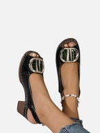 Glossy Strap Heels