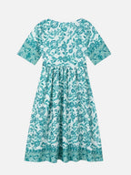 Floral V-Neck Midi Dress