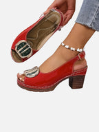 Glossy Strap Heels