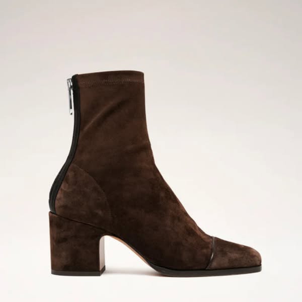 Women's Suede Heeled Ankle Boots