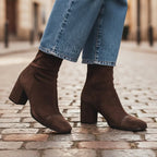 Suede Heeled Ankle Boots