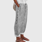 Striped Button Trousers
