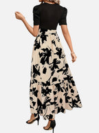 Floral Puff Sleeve Midi Dress