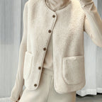 Gilet Borg Teddy Button Front