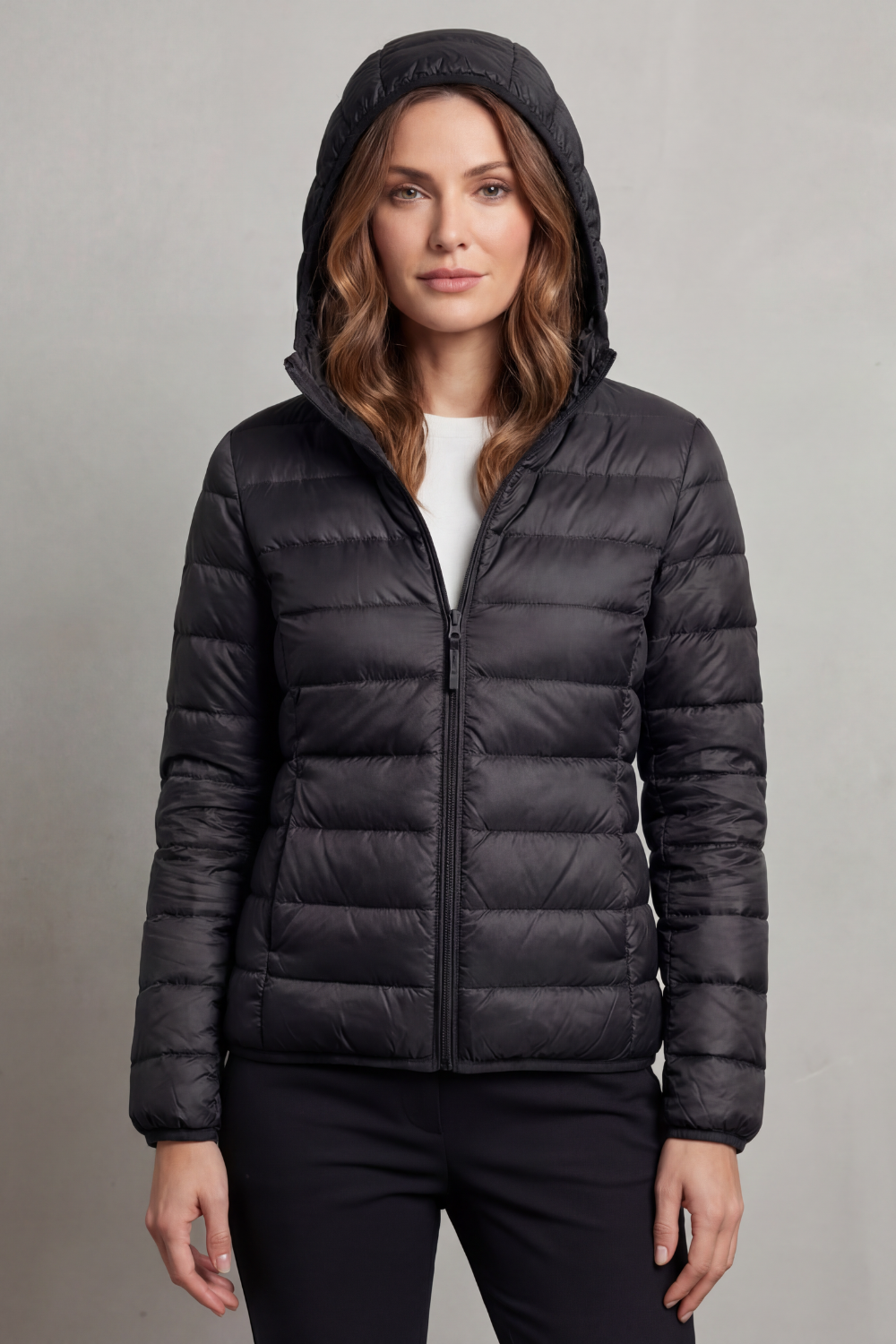 Hooded Puffer Jacket – Lightweight & Packable