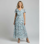 Floral Chiffon Maxi Dress