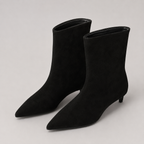 Ankle Boots Suede-Look Pointed Toe