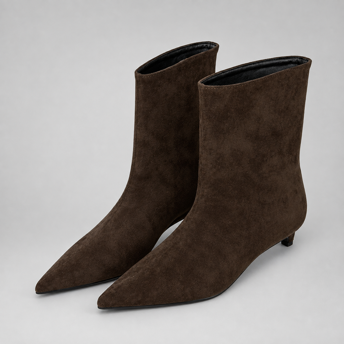 Ankle Boots Suede-Look Pointed Toe