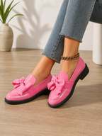Bow Leather Loafers
