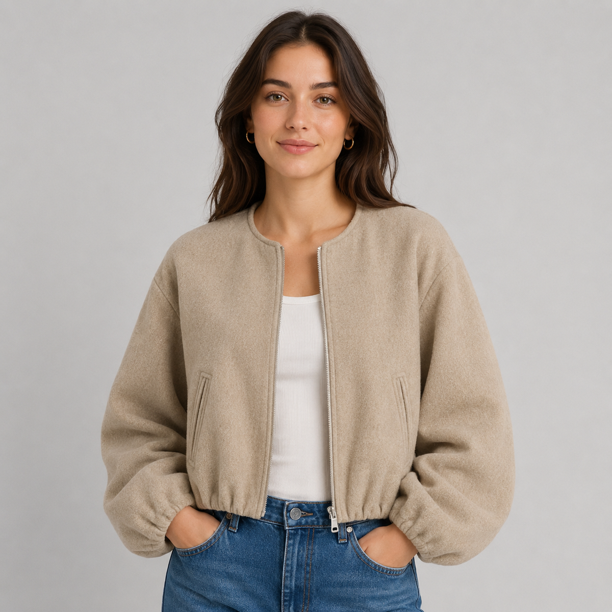 Bomber Jacket Lightweight Zip Up