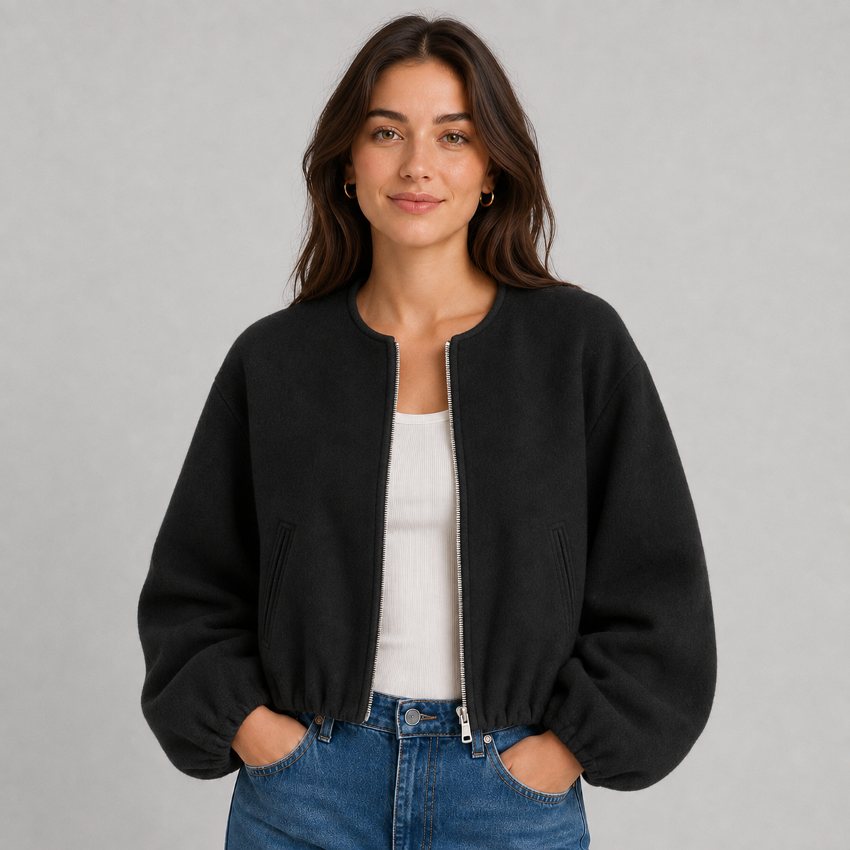 Bomber Jacket Lightweight Zip Up