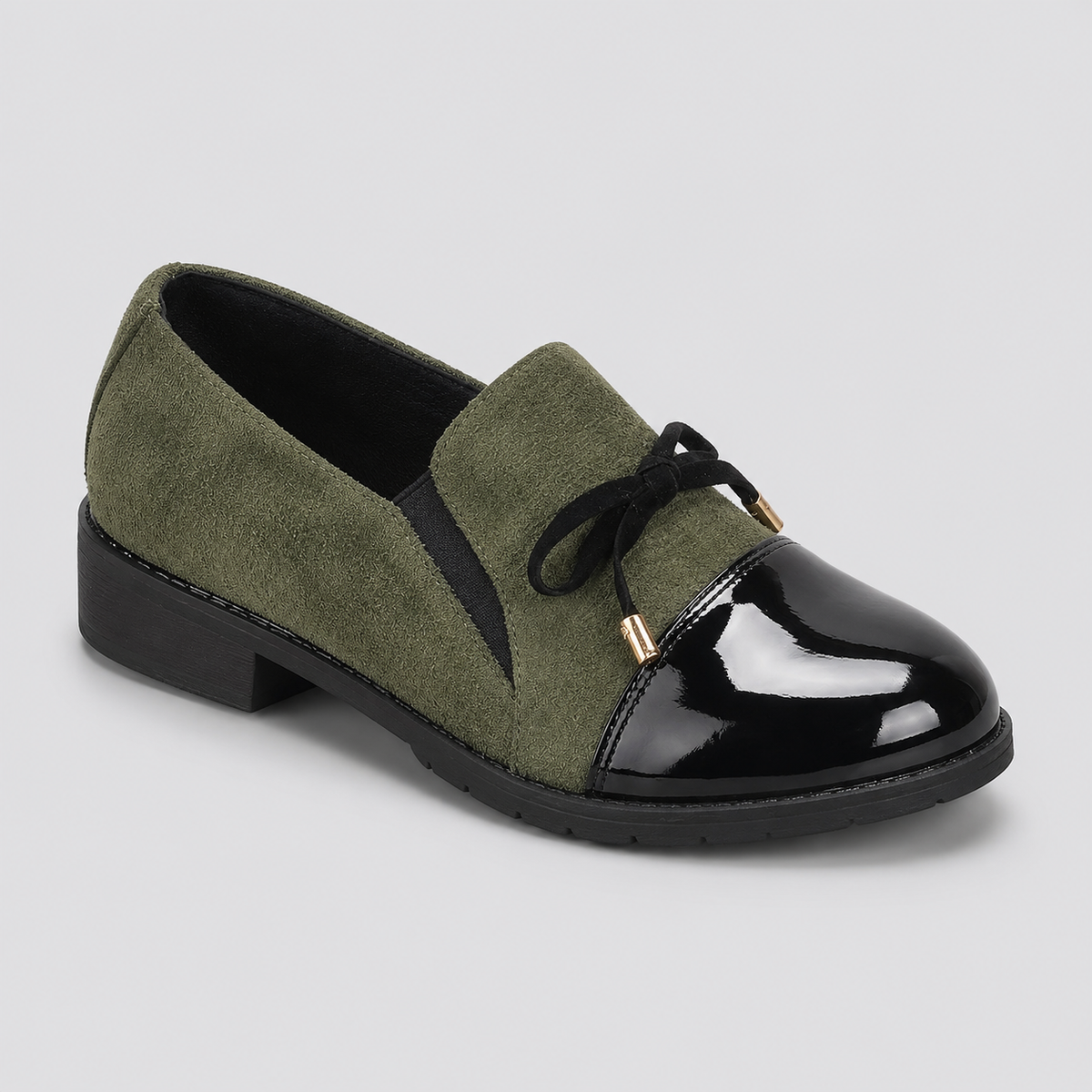 Chunky Loafers with Bow Detail