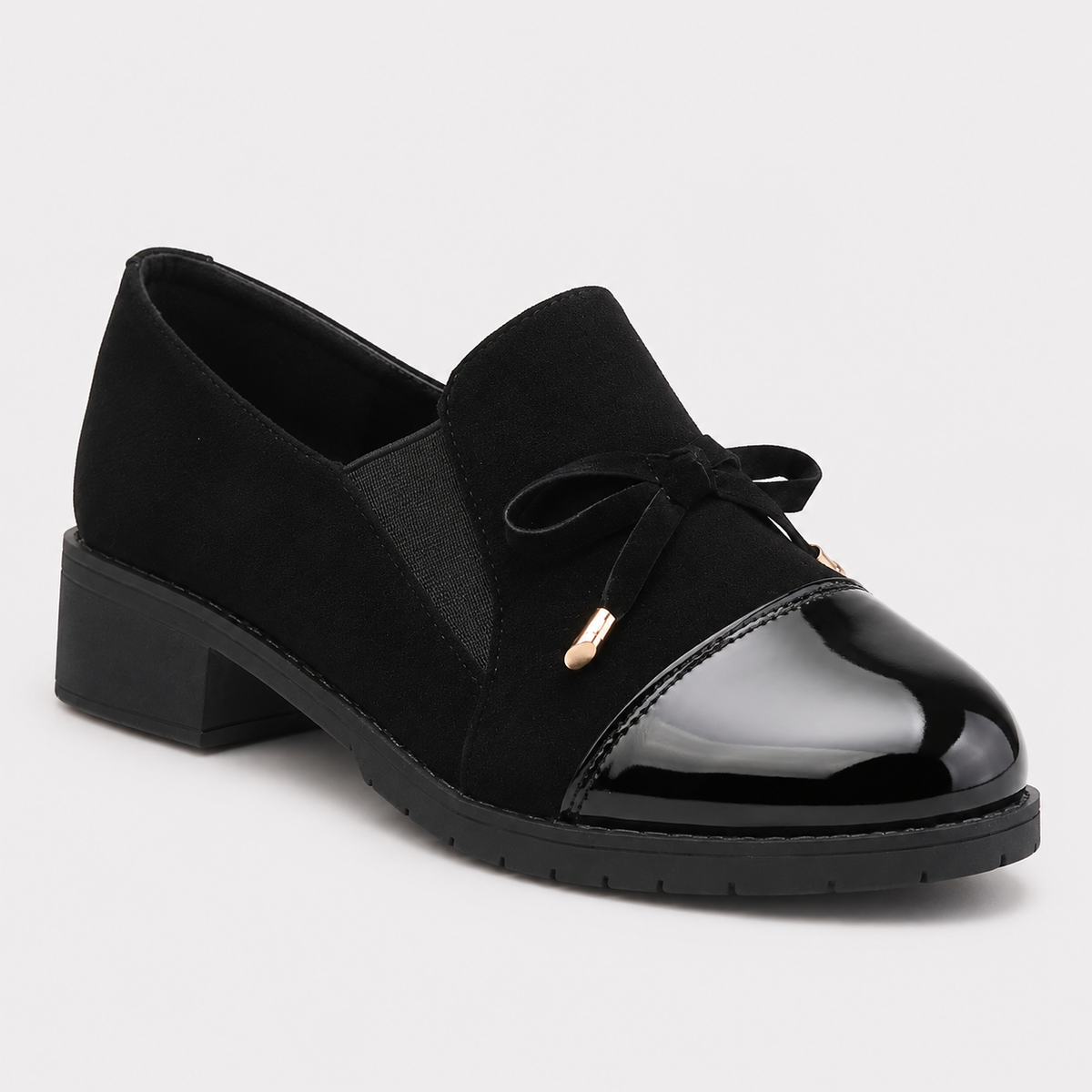 Chunky Loafers with Bow Detail