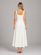 Floral Jacquard Midi Dress