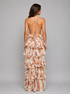 Butterfly Ruffle Maxi Dress