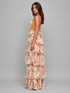 Butterfly Ruffle Maxi Dress