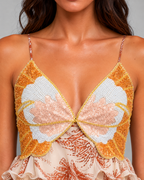 Butterfly Ruffle Maxi Dress
