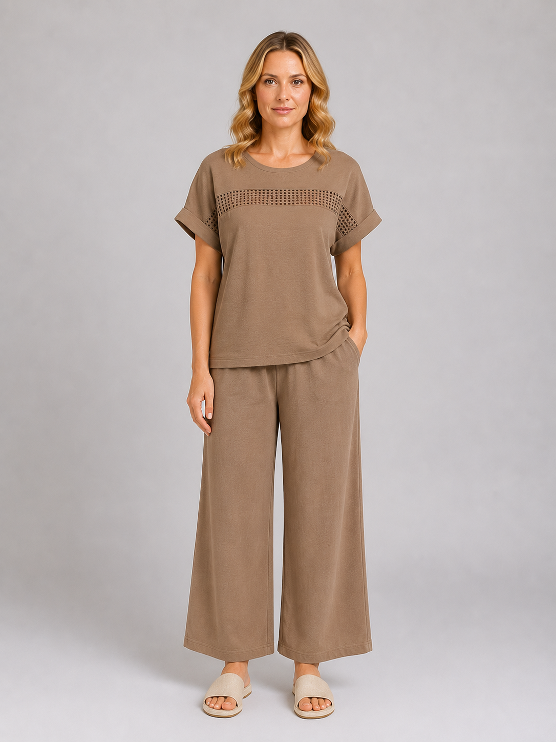 Women's Crochet Two-Piece Set