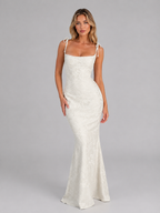 Floral Jacquard Mermaid Dress
