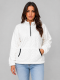 Plush Half Zip Pullover – High Neck Fleece Jacket