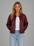 Cropped Leather Jacket