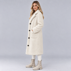 Faux Fur Jacket Button Front Lined