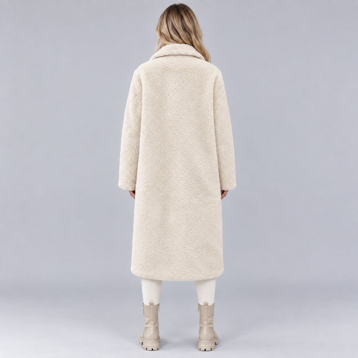 Faux Fur Jacket Button Front Lined
