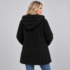Teddy Jacket Hooded Zip Up Borg