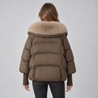 Parka Coat Faux Fur Collar Padded Winter Jacket