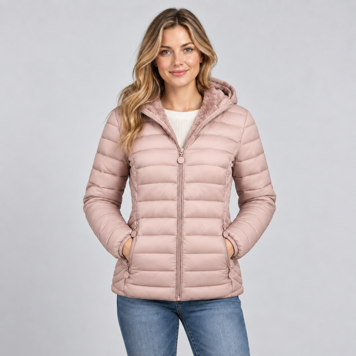 Padded Jacket Hooded Lightweight Commuter Coat