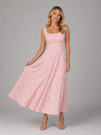 Floral Jacquard Midi Dress