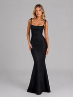 Floral Jacquard Mermaid Dress
