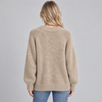 Jumper Fluffy Knit Round Neck