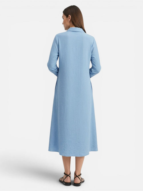 Button Front Midi Shirt Dress