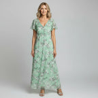 Floral Chiffon Maxi Dress