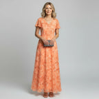 Floral Chiffon Maxi Dress