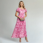 Floral Chiffon Maxi Dress