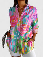 Colourful Print Blouse
