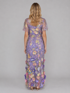 3D Floral Tulle Maxi Dress
