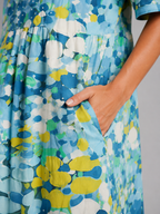 Abstract Print Midi Dress