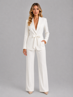 Belted Blazer Trouser Set