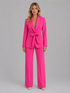 Belted Blazer Trouser Set