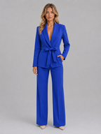 Belted Blazer Trouser Set