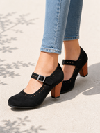 Brogue Mary Jane Heels