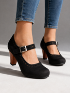 Brogue Mary Jane Heels