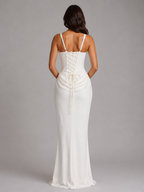 Bodycon Draped Corset Maxi Dress